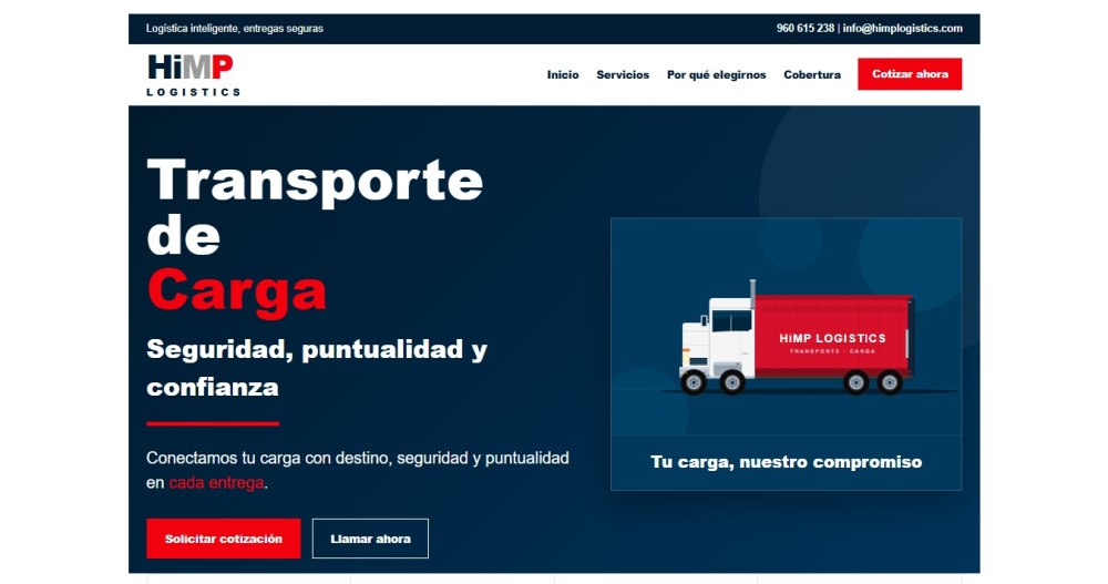 HIMP Logistics — Presencia y correos