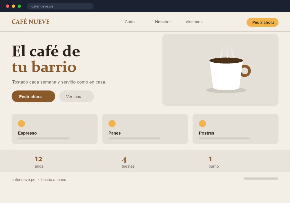 Sitio de Cafetería